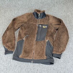 Mountain Hardwear Womens Fleece Jacket XS Brown Polyester Full Zip Monkey Phur